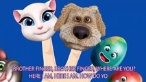 Talking Tom and friends Finger family Play Doh Parody Song | Top 12 Finger Family Songs