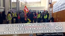 Manifestation à Rungis:  Des salariés sans-papiers  demandent leur régularisation