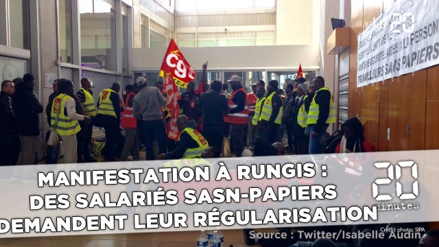 Manifestation à Rungis: Des salariés sans-papiers demandent leur régularisation