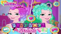 Punk Rock Braids - Disney Frozen Princess Elsa Hair Salon Game for Girls