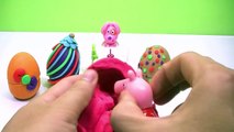 Rainbow Surprise eggs Peppa Pig Frozen Play Doh Cars LPS Shopkins Minions