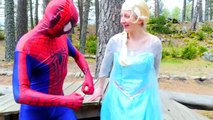 SPIDERMAN BECOMES VENOM!? Superhero Real Life Fun with Spiderman, Frozen Elsa, Venom, Spid