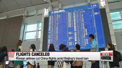 Korean airlines cut China flights amid Beijing's travel ban