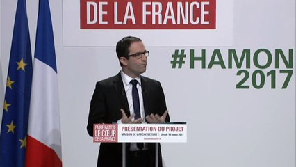 Présidentielle : Hamon dénonce une campagne "polluée par l'argent"