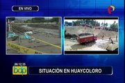 SJL: cierran puente tras desborde de río Huaycoloro