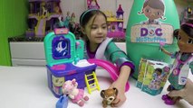 HUGE SURPRISE EGG DOC MCSTUFFINS + Surprise Toys + Play-Doh Doc McStuffins Kid-Friendly To