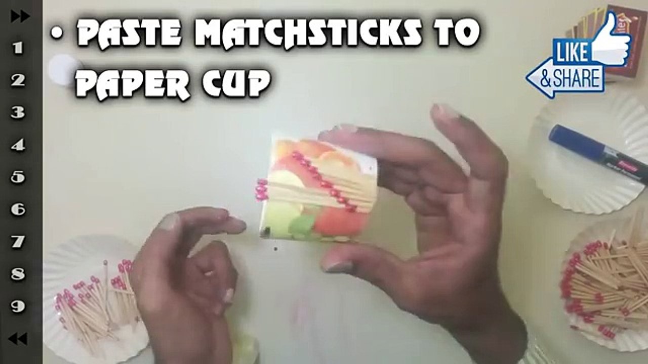 How To Make Matchstick Cup