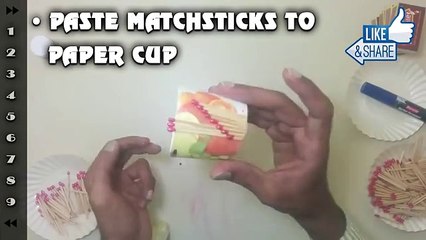 How To Make Matchstick Cup