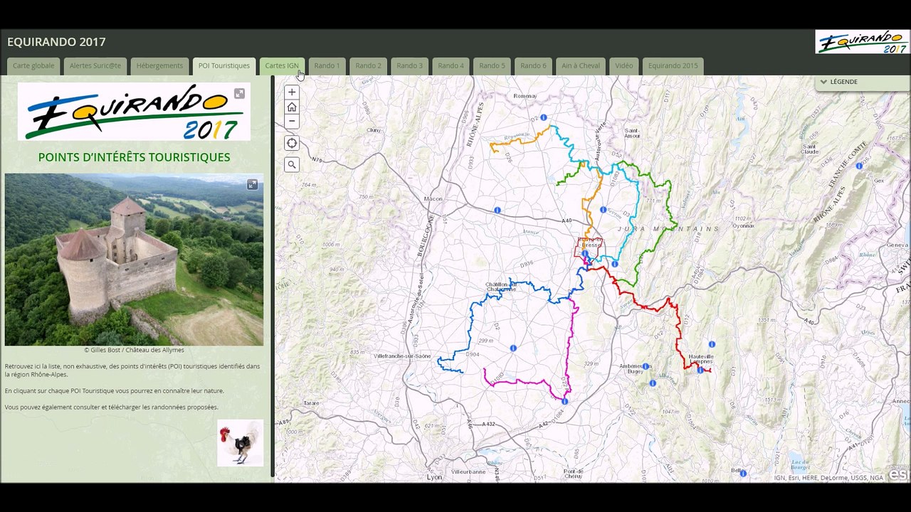 Utilisation de la carte Equirando 2017 sur ordinateur
