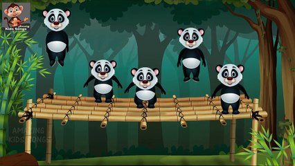Baby Panda Care Five Little Pandas Jumping on the Bed Nursery Rhyme