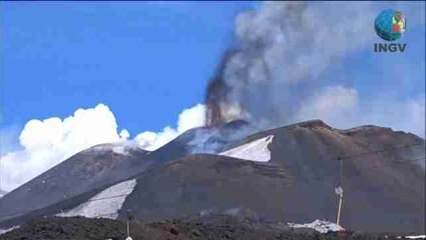 Diez personas heridas por la explosión de un cráter del Etna