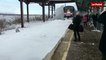Etats-Unis : Un train provoque une tempête de neige