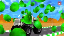 Color Songs for Children | Learn Colors with Monster Truck Vehicles | Kids Learning Videos