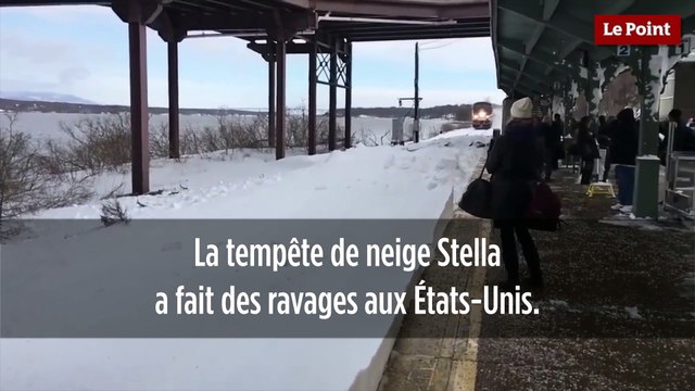 Etats-Unis : Un train provoque une tempête de neige