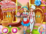Anna And Cinderella At The Cupcakes Factory - Disney games videos for kids and girls - 4jv