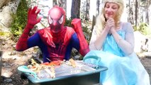 Frozen Elsa McDONALDS DRIVE THRU Prank! w Spiderman Zombie Princess Anna Movie Toys in Rea