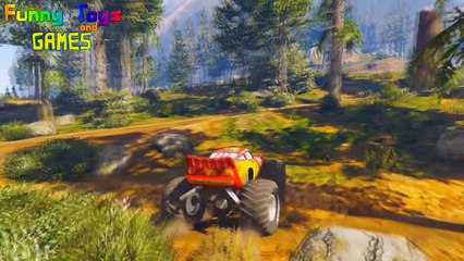 Lightning Mcqueen Monster Truck! Learn Colors & Numbers for Kids and Toddlers! Video Garag