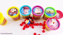 Disney Frozen Toy Story Sheriff Callie Play-Doh Surprise Eggs Tubs Dippin Dots Learn Colors Episodes
