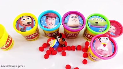 Disney Frozen Toy Story Sheriff Callie Play-Doh Surprise Eggs Tubs Dippin Dots Learn Colors Episodes