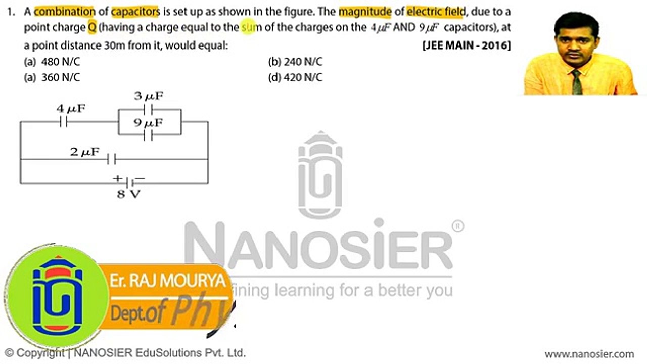 JEE MAIN 2016 SOLUTIONS PHYSICS Q.1