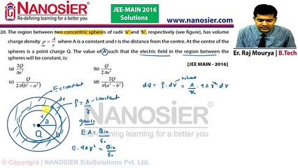 JEE MAIN 2016 SOLUTIONS PHYSICS Q.20