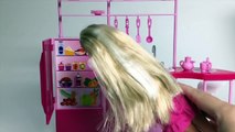 FROZEN Elsa Barbie Doll Barbie Bathtime Barbie Doll House Kitchen and Bathroom Toy Videos