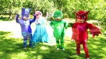 Superhero Squares In Real Life with PJ Masks Trolls Poppy, Paw Patrol, Spiderman and Peppa