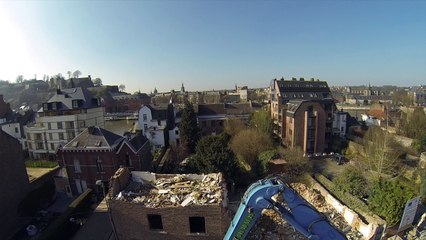 Démolition des maisons rue Mazy à Jambes