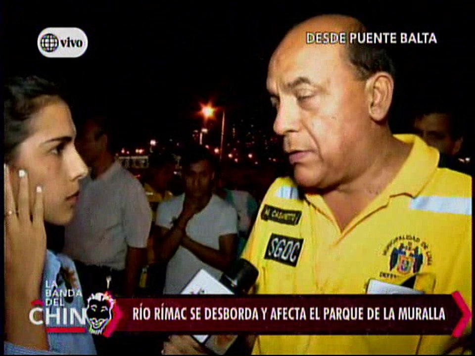 Nota de Manuela Camacho - Rio Rimac se desborda y afecta el parque de la Muralla