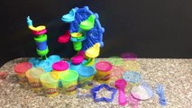 Play Doh Glitter Ice Cream Learn Colors Princess Disney Frozen Anna Elsa Belle Surprise Eg