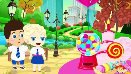 Эльза и Райдер Валентина Подарки пузырь Гамбол машина палец Семья Песня питомник рифмы