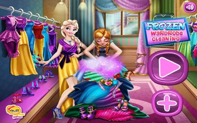 Princess Elsa and Anna Wardrobe Cleaning - Disney Frozen Princess Dress Up Games For Girls