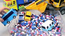 Kidschanel 뽀로로 트럭 타요 포크레인 장난감 Мультики про машинки Игрушки Play Doh Dots Truck Dump Toys