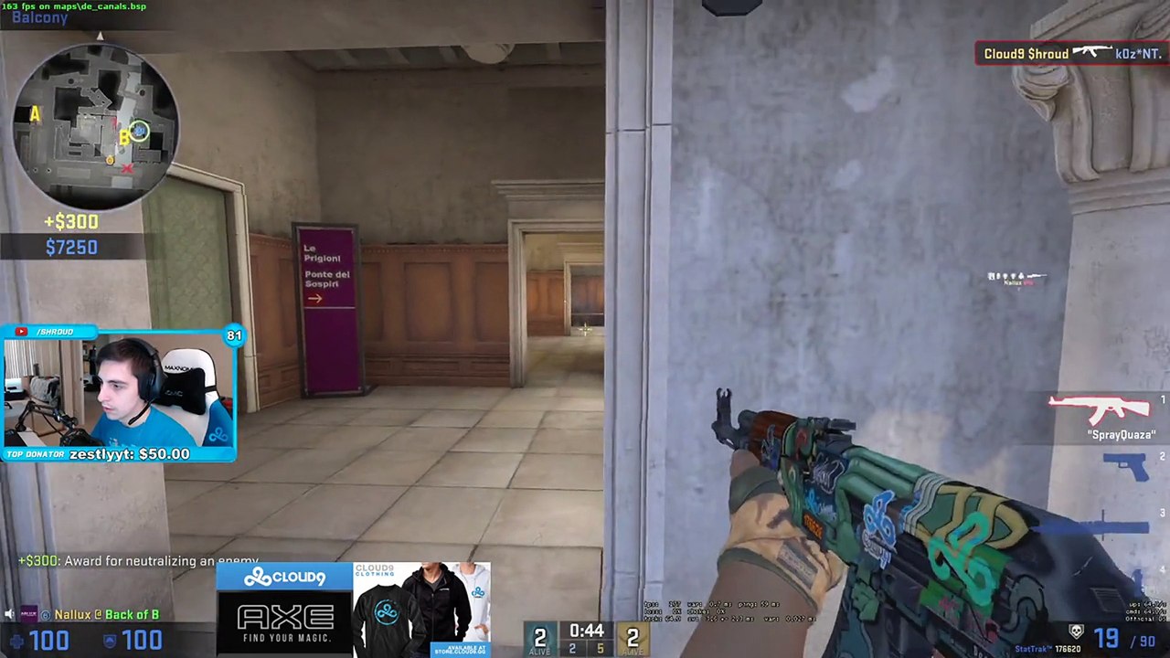 CSGO: shroud insane map movement on new Canals