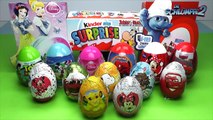 24 Surprise Eggs Kinder Surprise Mickey Mouse Cars 2 Minnie Mouse Spongebob