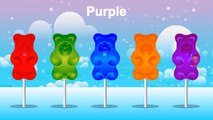 Colors for Children Learn with Funny Gummy Bear Colors Lipsstick | Toddlers Learning Colou