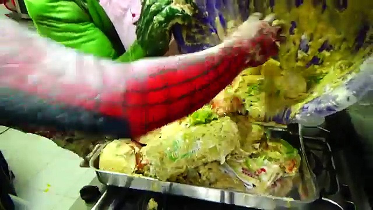 Spiderman Poo Colored banana with Frozen Elsa vs Joker - Fun Superheroes Movie In Real Lif