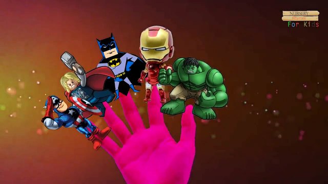 AVENGERS Finger Family Song Super Heroes HULK Spiderman Iron Man Captain America THOR Nurs