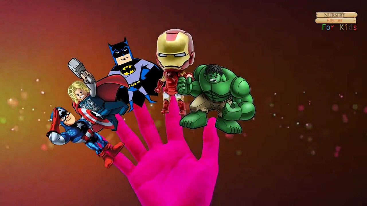 AVENGERS Finger Family Song Super Heroes HULK Spiderman Iron Man Captain America THOR Nurs