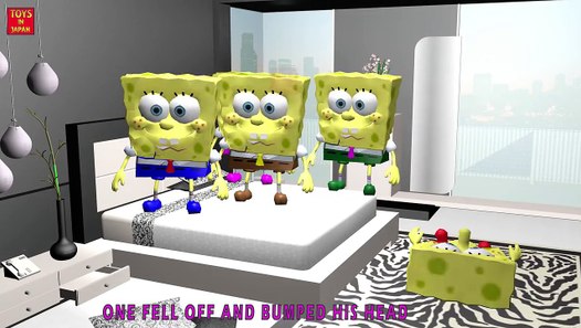 5 Little SPONGEBOB Jumping On The Bed | Nursery Rhymes for ...