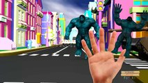 Hulk 3d Finger Family Rhymes | Spiderman Batman Frozen elsa Kristoff joker ABC Song for Ch