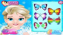 Disney Frozen ELSA makeup Butterfly Face Art tutorial for kids ELSA Frozen videos games