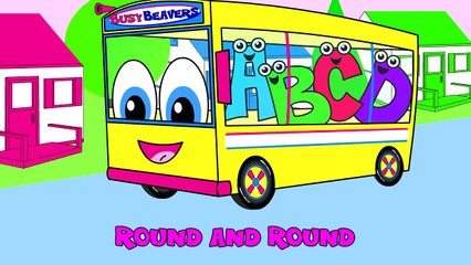 Wheels on the Bus CLIP Kindergarden Songs, Prescool Education, Colors for Kids