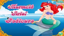 Mermaid Ariel Pedicure-Princess Ariel Nails Foot Makeover Best Game For Girls To Play