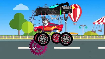 Rayo McQueen Carrera Personalizado de Coches de Disney w/ Spiderman, Iron Man y Batman, Canciones de dibujos animados
