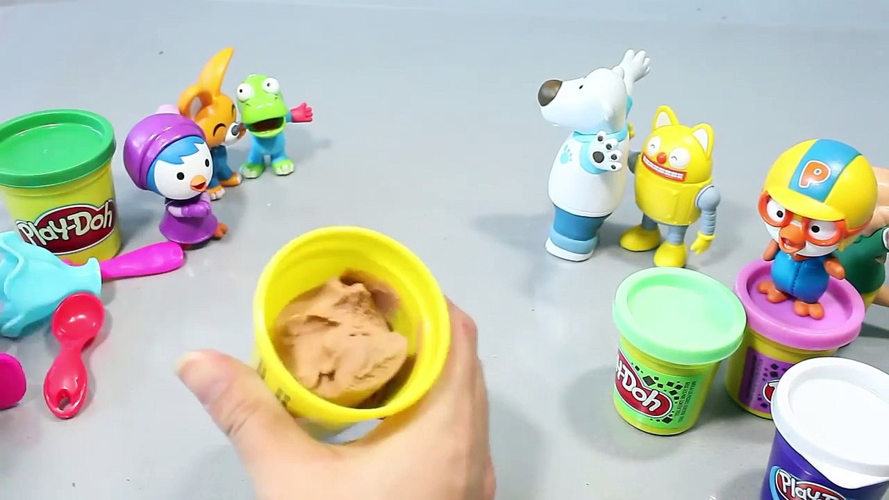 플레이도우 아이스크림 트럭 가게 뽀로로 장난감 점토 클레이 Play doh Town Ice Cream Maker Truck Man with pororo Toy V