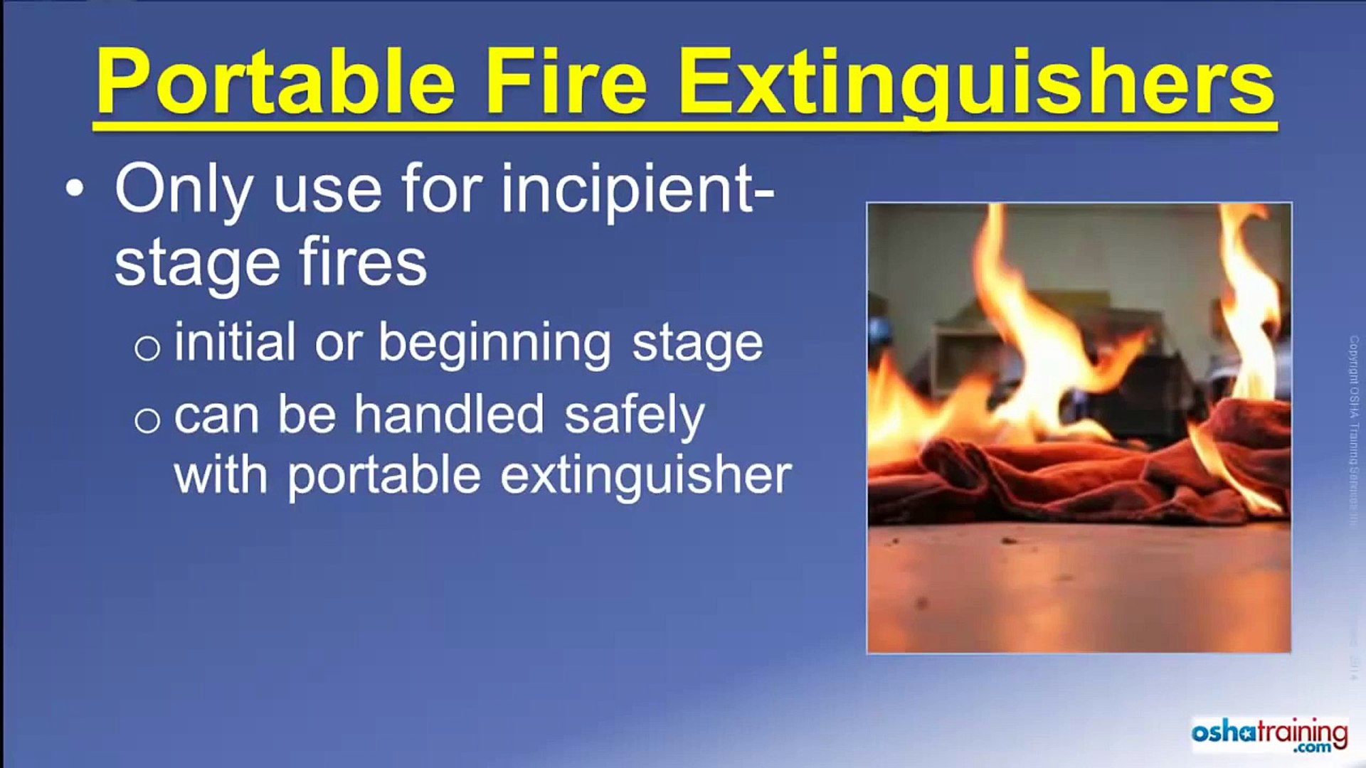 Portable Fire Extinguishers Free Osha Training ÙÙŠØ¯ÙŠÙˆ Dailymotion