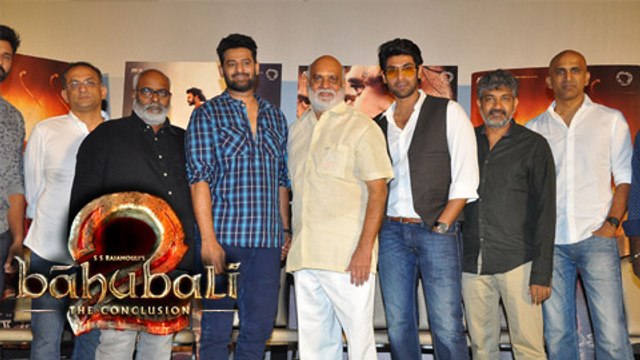 SS Rajamouli, Prabhas And Rana Daggubati Launch Baahubali 2 The Conclusion Trailer
