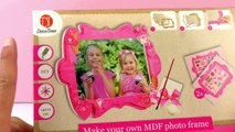 Fotorahmen aus Holz und Papier selber bastel | DIY Set für Kinder | Photo Frame mit toller