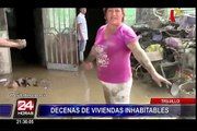 Trujillo: viviendas inhabitables tras desborde de la quebrada San Idelfonso